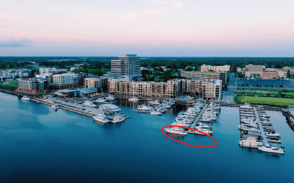 Highly desirable 57’ T-Head Slip For Sale, Port City Marina Historic DT Wilmington